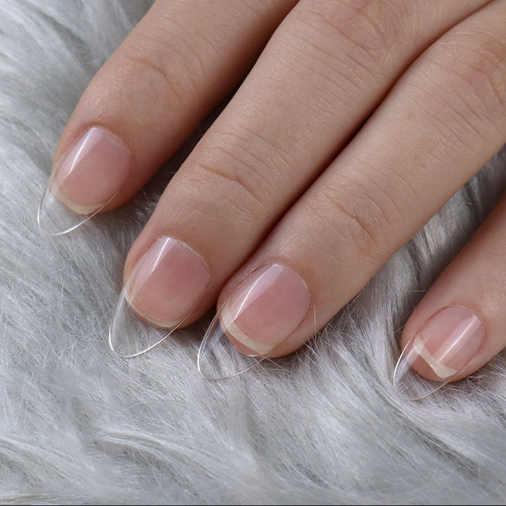 For Press On Style Design Clear Half Matte Pre Filed