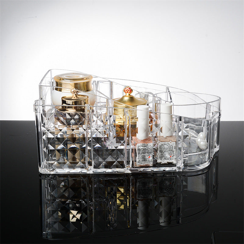 Desktop Transparent Acrylic Light Cosmetic Nail Polish Storage Box