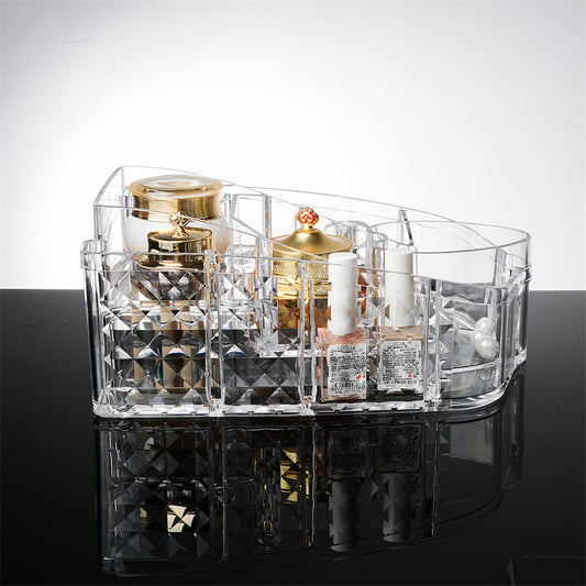 Desktop Transparent Acrylic Light Cosmetic Nail Polish Storage Box