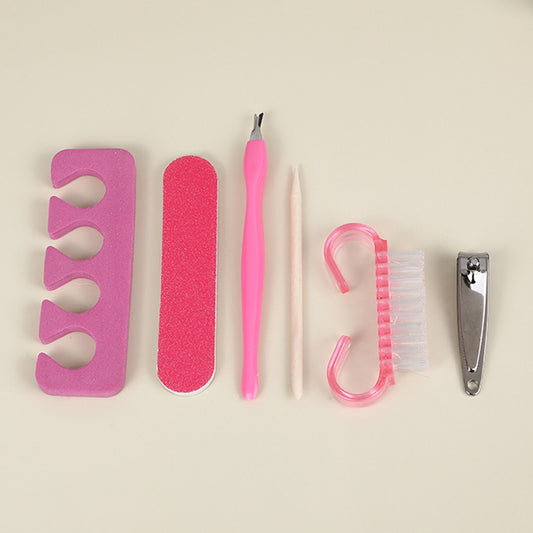 6pcs Nail Art Kit With Nail File Buffer Sanding